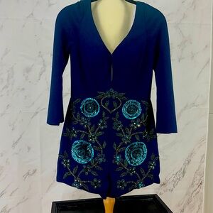 Rachel Allan Formal Romper FunFashion Royal blue with embellishments